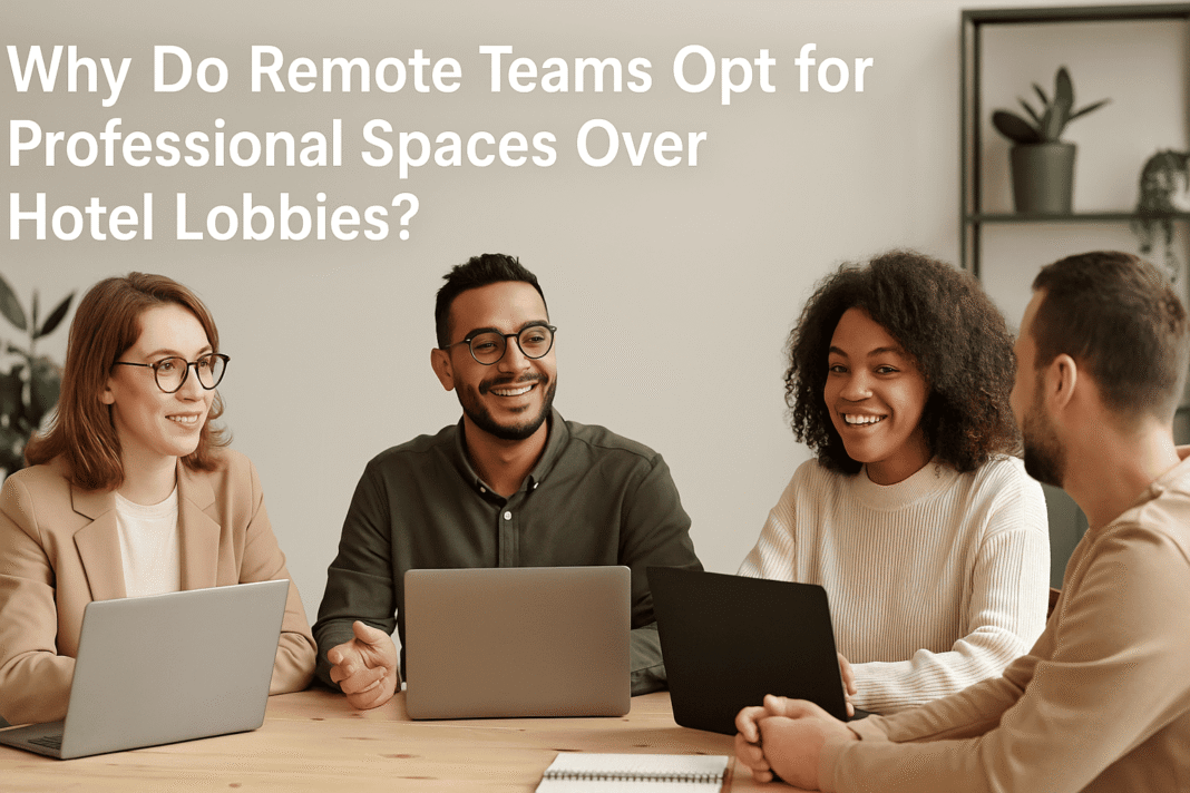 Why Do Remote Teams Opt for Professional Spaces Over Hotel Lobbies