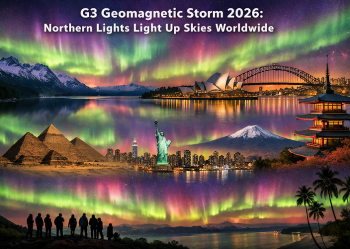 G3 Geomagnetic Storm 2026 Northern Lights Light Up Skies Worldwide